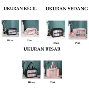 CS Tas Kosmetik Transparant WASHBAG Pouch Travel Make Up Bag Organizer Dompet Kosmetik Toiletry Waterproof Pouch Kosmetik