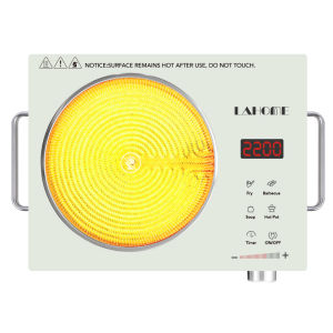 LaHome Electric Smart Ceramic Infrared Stove Cooktop Countertop Induction Stove LCD Digital Electric Cooker Portable Ceramic Glass Plate Electric Hob Portable Timer Power Control Touchscreen Infrared Stove Super Energy Saving Efficient Any Pot