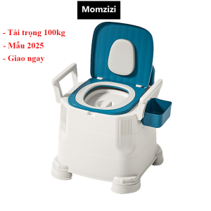 Bồn cầu vệ sinh khửi mùi chồng trượt cho người già và bà bầu M01 tải trọng 100kg tay vịn chắc chắn tựa lưng êm ái