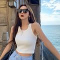 Áo ba lỗ nữ, áo croptop sát nách nữ kiểu ôm body tank top vải cotton co giãn tốt, mặc đi chơi, đi biển về 2 màu trắng đen- áo croptop ba lỗ ôm body sexy tôn dáng phong cách ulzzang hàn quốc, LEVERMART. 