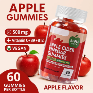 Apple Cider Vinegar Gummies Improve Digestion Natural Cleanse Supports Blood Sugar Control Vitamin C Gummy