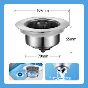 Stainless Steel Kitchen Sink Filter Screen Kitchen Washbasin Leftovers Garbage Filter Anti-blockage Drain Strainer Kitchen Tools