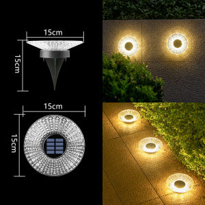 Outdoor Solar Garden Lights Waterproof LED Lamp Acrylic Solar Powered Lamp Balcony Yard Lighting Wall Decor LED Buried Light