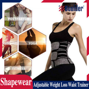 Boulder Shapewear Waist Trimmer for Women Tummy Waist Shaper Waist Trainer Body Shaper Girdles for Women Corset Trimmer Belt Body Shaper for Women Weight Loss Tummy Belly Fat Trimmer Sauna Sweat Belt Adjustable Slimming Fitness Worktout Body