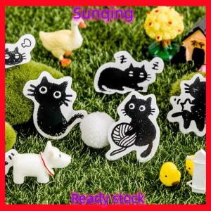 SQ Stationery [Flash Sale] 45Pcs Black Cat Theme Stickers Decoration Kawaii Cute Cats Stickers Self-adhesive Scrapbooking Stickers For Laptop Planners