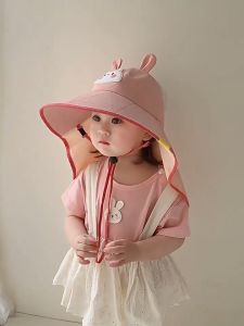 Childrens Sunscreen Hat Kids Boys Girls Caps Big Brim Sun Hat Anti Ultraviolet Summer Waterproof