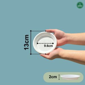 Đĩa nhựa mỏng nhẹ lót chậu cây VIETPOT màu trắng cây cảnh trang trí nhà vườn ban công