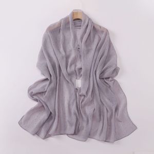 Womens pleated silk scarf with shimmering rhinestone accents – a stylish and fresh Muslim hijab.