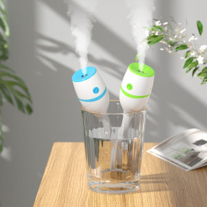 2pcs Mini USB Air Humidifier Portable Mist Quiet Soft Nano Maker for Home Fogger Mist Maker