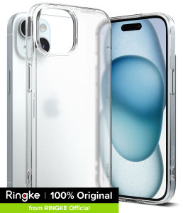 Ringke Fusion Compatible with iPhone 15 Plus Case Cover Transparent Hard Back Soft Flexible TPU Bumper Scratch Resistant Natural Form