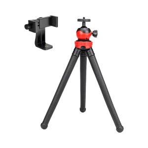 Adjustable Handheld Tripod Base 360 Degree Rotating Mount Retractable Phone Clip Bendable Hose For Camera Smartphone Use