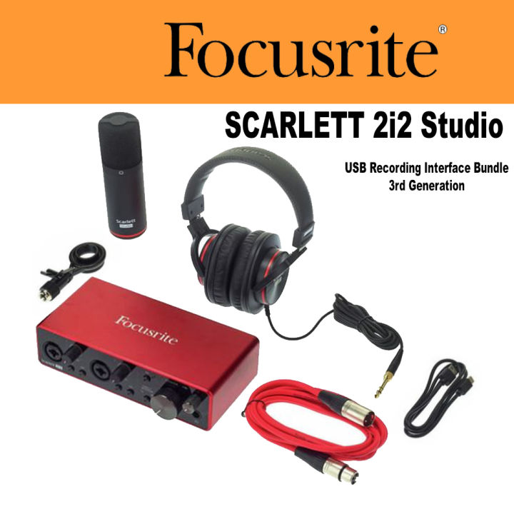 Focusrite SCARLETT 2i2 Studio (3rd Gen) USB Recording Interface
