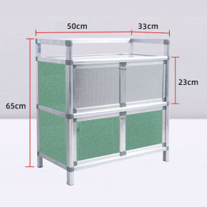 【Fast Shipping】2/3/4 layer Almari dapur bertutup Kitchen cabinet Aluminium kitchen cabinet Cabinet storage kitchen