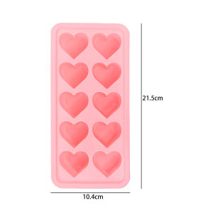 YESPERY 1/3Pcs 10Grid Heart Shape Silicone Mold Reusable Ice Ball Maker Heart Chocolate Tray DIY Valentines Day Dessert Baking Mold