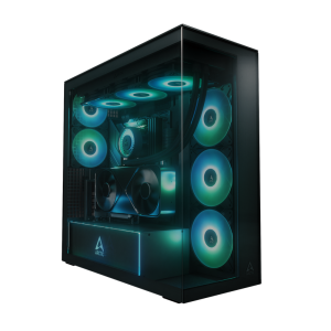 ARCTIC Xtender VG E-ATX Mid Tower Tempered Panorama Glass2x420 mm Radiator SupportVertical GPU Mounting5x A-RGB Fans pre-Mounted Casing