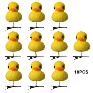 10PCS Dog Hair Accessories Hair Clips for Small Dogs Colorful Cute 3D Little Yellow Duck Hairpin for Dog Girls Pet Hair Grooming Dog Hair Styling Tool