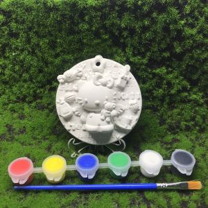 Tô tượng thạch cao hello kitty cho bé kèm màu và cọ .