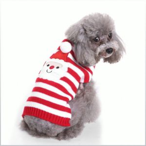 Dog Coat Utility High Neckline Stripe Elastic Sleeves Keep Warm Pet Owner Puppy