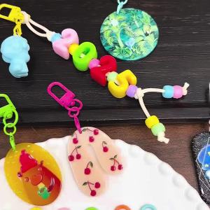 10pcs Color Paint Key Chain Door Buckle Shrimp Buckle Set DIY Keychain Backpack Clasp Jewelry Accessories