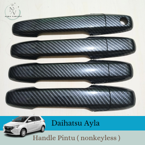 Handle Cover Pintu Mobil Daihatsu Ayla 2023 Carbon