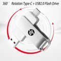 【รับประกัน 5ปี】2tb, USB3.0, แฟลชไดรฟ์ HP, 2-in-1 Type C High-Speed Flash Drive, OTG, 1TB U Disk ความเร็วสูง ตัวถังอัลลอยด์กระจายความร้อน แฟลชไดรฟ์ หน่วยความจําข้อมูล. 