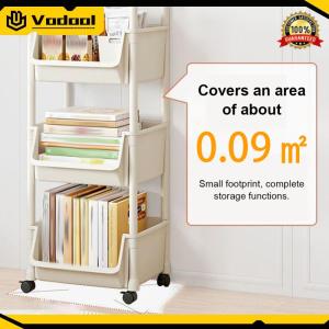 Multi-Tier Snacks Trolley with Wheel Storage Organizer for Kitchen Bathroom Living Room Office