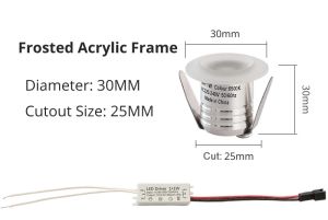1W Ledceiling Nhỏ Spotlight Mở 20Mm Lõm Lỗ Hiển Thị Rượu Vang Nền đèn tủ 110V 220V