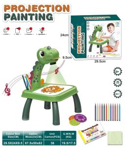 [TM55]Model Terbaru Mainan Meja Gambar Anak Proyektor Dino Dan Pony / Meja Menggambar Proyeksi Gambar Berwarna / Drawing Projector