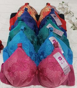 BH Wanita Bra Bordir Halus Tanpa Kawat Busa Standard size 34-40 High Quality Real Picture