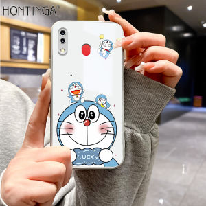 Hontinga Tempered Glass Casing Cases For Samsung Galaxy A56 A26 A25 A05 A05S A20 A20S A21S A22 A23 A24 A30 A30S A31 A32 A33 A34 A42 5G 4G Case Cartoon Cute Doraemon Phone Case Back Cover Casing Hard Case