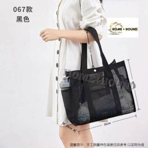HOME+HOUND Large Beach Bag Pool Bags Mesh Beach Tote for Toys Towel Sandproof Storage Bag
