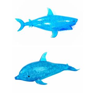 【IN STOCK】 TPR Shark Stress Balls Blue Soft Dolphin Squeeze Ball Durable Stretchy Sea Animal Squeeze Toys Kids Play