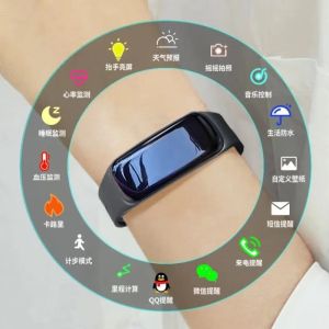 Suitable for Smart Bracelet Watch Multifunctional Large Color Screen Waterproof Electronic Men and Women Monitoring Exercise Step Counter