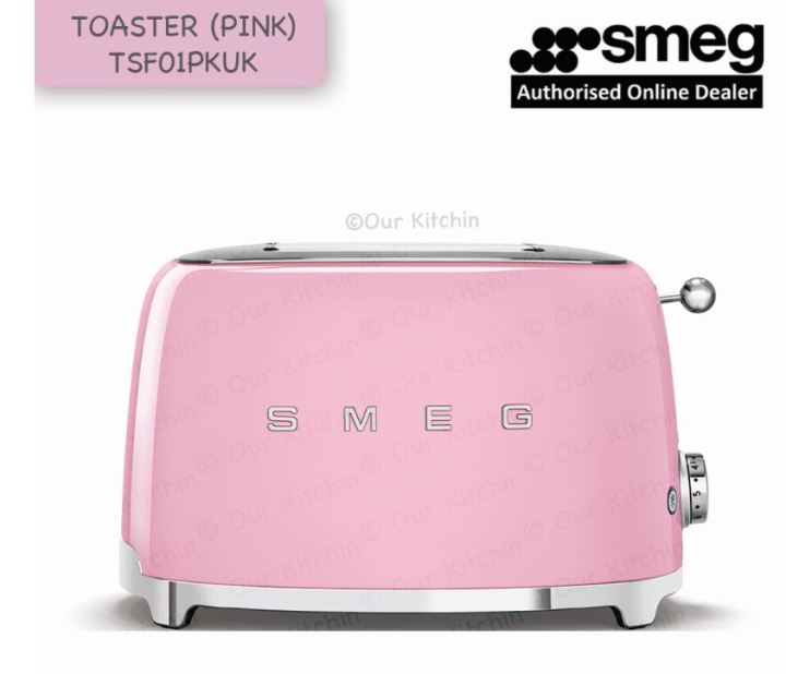 Smeg Toaster 50th Retro Style Aesthetic TSF01PKUK (Pink