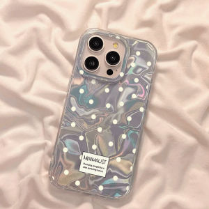 Casing hp Xiaomi Poco M6 Pro X6 5G X5 5G X3 NFC M3 Pro C61 C65 C55 C40 M5s Laser Polka Dot Shape Fantasy Glitter Hard Case