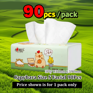 Xin Xiang Yin Capybara Kuromi Cinnamoroll 3 Ply Facial Tissue 90/ 100 Pcs
