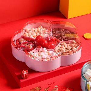 Kotak snack 6 sekat 1 tingkat/Tempat penyimpanan snack permen cemilan 1 tingkat 6 sekat