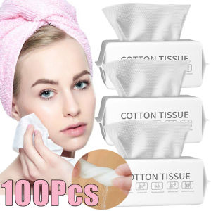 100Pcs Disposable Wash Face Towel Pure Cotton Thickened Makeup Removal Cotton Facial Tissue