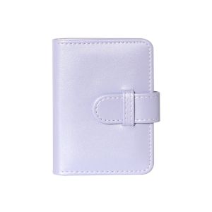 XIJIBAN 28 Pockets Instant Camera Photo Album Ring Closure PU Leather Photo Book Pastel Colors Portable Picture Holder Travel Memories