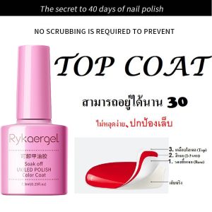 Top Coat (เคลือบสีเล็บเจล)/base coat/MATTE TOP UV LED Gel Polish Soak Off ทาเล็บเจล สีทาเล็บเจล สีเจล(7.3ML)