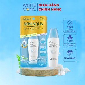 Kem chống nắng dưỡng da ngăn ngừa mụn Sunplay Skin Aqua Acne Clear Eco Việt Nam SPF 50 PA++++ 25g