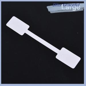 Ditur 100pcs White Price Label Tags with Hanging String Jewelry Stationery Shoes Cloth