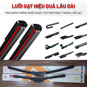 Gạt Mưa Ô Tô Dòng Xe ISUZU MU-X D-MAX TROOPER HILANDER Loại 4 Lưỡi Silicon Mềm Mịn Gạt Sạch Êm Không Để Lại Vệt Nước Giúp Tầm Nhìn Thông Thoáng Lái Xe An Toàn 4L