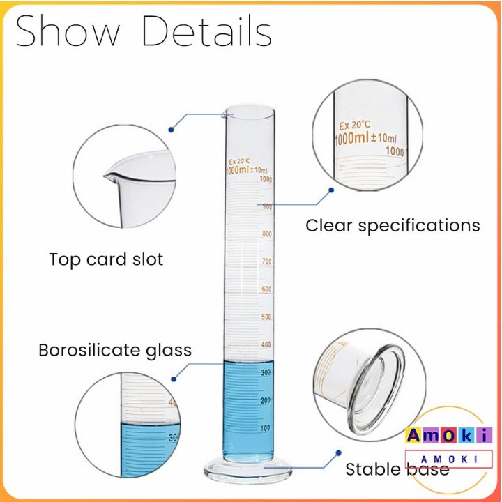 Amoki%20Glass%20Measuring%20Cylinder%205ml/10ml/25ml/50ml/100ml%20Laboratory%20Measure%20Tube%20-%20Image%204