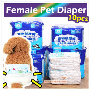 Female Pet Diapers 10pcs Cats Dog Sanitary Pants Physiological Pants Cleaning Pet Diapers