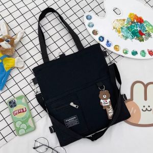 Women Fashion Large Capacity Canvas Sling Tote Bag Tuition Crossbody Shoulder Handbag Woman Beg Perempuan Lady 9411