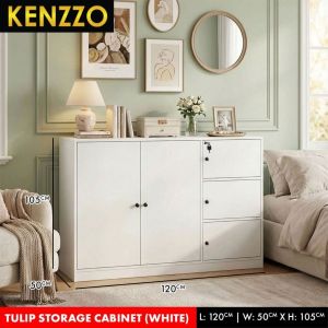 Free Installation ! Kenzzo :MARTIN chest drawer with 3 compartments /cabinet/bedside storage/chest drawers/sideboard