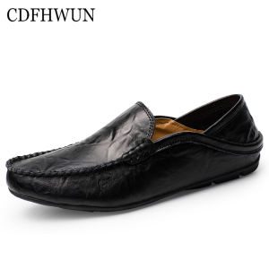 Cdfhwun รองเท้าโลฟเฟอร์สำหรับผู้ชายรองเท้าโลฟเฟอร์หนังแฟชั่นใหม่รองเท้าโลฟเฟอร์นุ่มใส่สบายพื้นยางรองเท้าแบบสวมสำหรับผู้ชาย2024