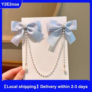 【Local shipping】 Bow Tassel Hair Clip Elegant Solid Color Hair Claw Children Princess Hairpins Fashion Beauty Hair Accessories