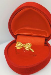 [VJ] Rings "Classic Ribbon Bow Tie" 999.9 Bangkok Gold Plated <Cincin Riben Klassik>